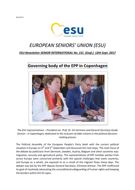European Seniors' Union (Esu)
