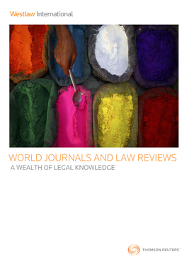World Journals and Law Reviews a Wealth of Legal Knowledge