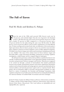 The Fall of Enron