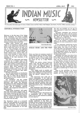 Issue No. 1 April-May 1982 Editorial Introduction