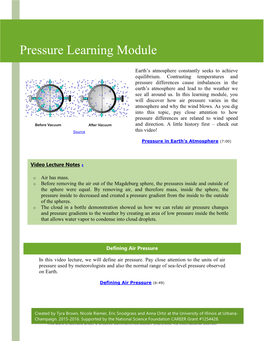 Pressure Learning Module