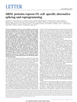 LETTER Doi:10.1038/Nature12270