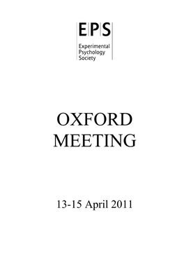 Oxford Meeting