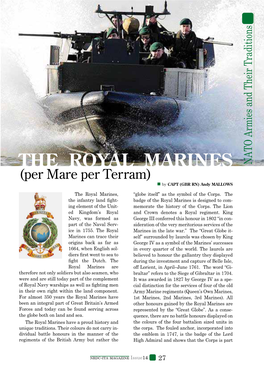 THE ROYAL MARINES NAT O a Rmies and T Heir Raditions (Per Mare Per Terram)  by CAPT (GBR RN) Andy Mallows