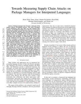 Towards Measuring Supply Chain Attacks on Package Managers for Interpreted Languages