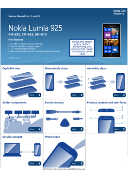 Nokia Lumia 925 L1L2 Service Manual