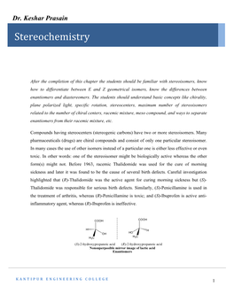 Stereochemistry