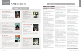 Article Index | by Topic