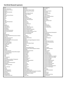 Past Research Sponsors