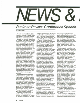 Poelman Revises Conference Speech Bmggy Fletcher