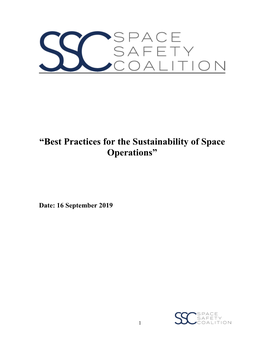 SSC Best Practices for Space Operations