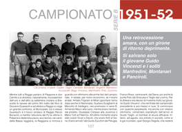 1951-52 Serie B Una Retrocessione Amara, Con Un Girone Di Ritorno Deprimente