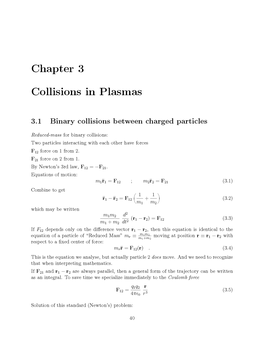 Chapter 3 Collisions in Plasmas