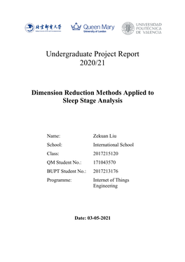 Dimension Reduction Methods Applied to Sleep Stage Analysis