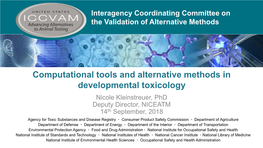 Computational Tools and Alternative Methods in Developmental Toxicology