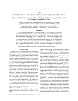 Transformation of Pentlandite to Violarite Under Mild Hydrothermal Conditions