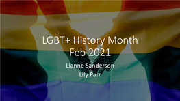 LGBT+ History Month Feb 2021 Lianne Sanderson Lily Parr LGBT in Sport