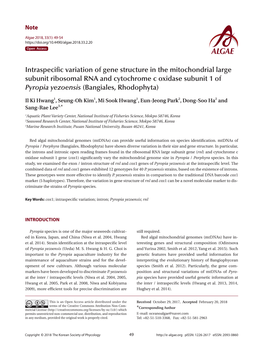 Intraspecific Variation of Gene Structure in the Mitochondrial Large Subunit