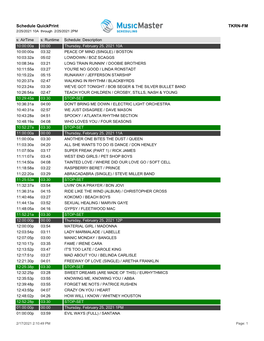 Schedule Quickprint TKRN-FM