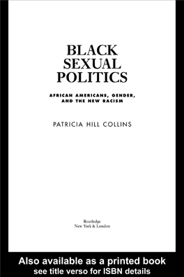 Black Sexual Politics