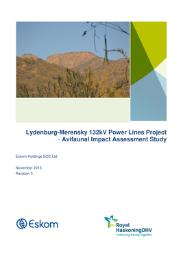 Lydenburg-Merensky 132Kv Power Lines Project - Avifaunal Impact Assessment Study