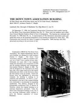 Then Down Town Association Building