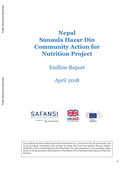 Nepal Sunaula Hazar Din Community Action for Nutrition Project