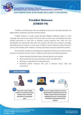 CSB20-19 Trickbot Malware