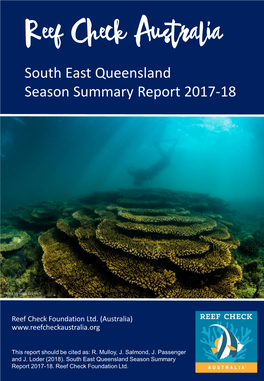 Reef Check Australia South East Queensland Season Summary Report 2017-18