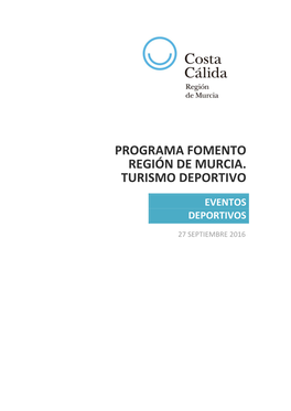 Programa Fomento Región De Murcia