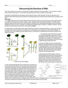 001 Discovery of DNA, AP Level