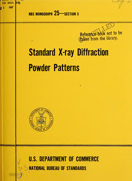 Standard X-Ray Diffraction Powder Patterns