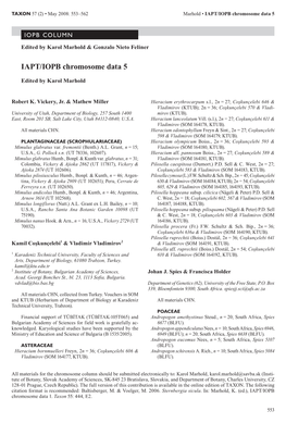 IAPT/IOPB Chromosome Data 5