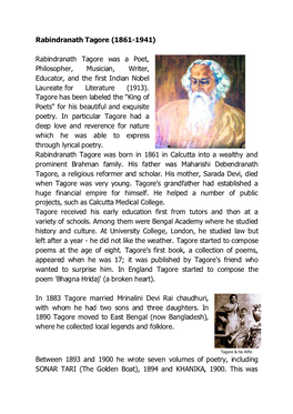 Rabindranath Tagore —