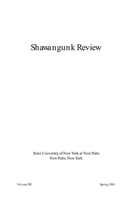 2001 Shawangunk Review