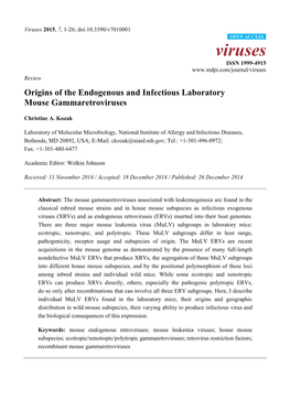 Viruses 2015, 7, 1-26; Doi:10.3390/V7010001 OPEN ACCESS