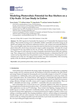 Modeling Photovoltaic Potential for Bus Shelters on a City-Scale: a Case Study in Lisbon