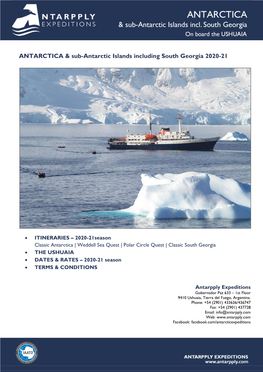 ANTARCTICA & Sub-Antarctic Islands Including South Georgia 2012-13