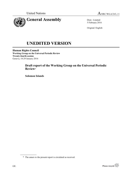 United Nations A/HRC/WG.6/24/L.11