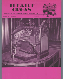 Journal of the American Theatre Organ Society