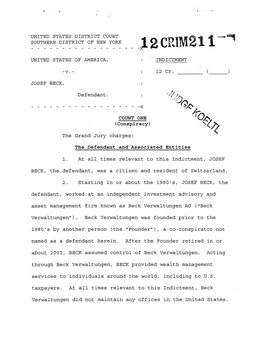 U.S. V. Josef Beck Indictment (PDF)