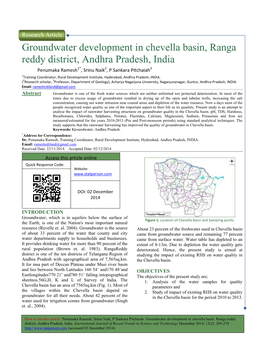 Groundwater Development in Ch Reddy District, Andhra Pradesh, Dwater