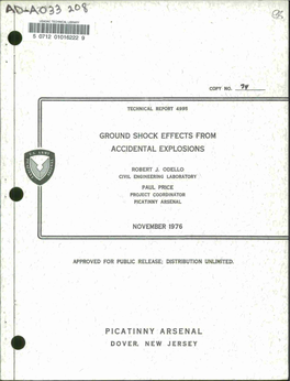 Ground Shock Effects from Accidental Explosions