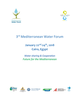 3Rd Mediterranean Water Forum