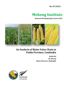 An Analysis of Maize Value Chain in Pailin Province, Cambodia