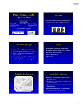 Diagnostic Approach to the Ataxic Child