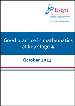 Good Practice in Mathematics at Key Stage 4