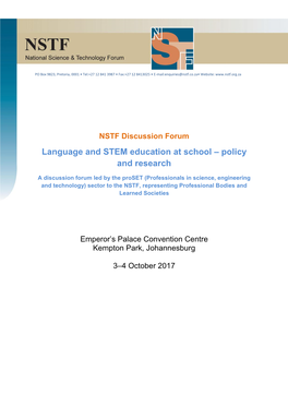 Language and STEM Education at School – Policy and Research