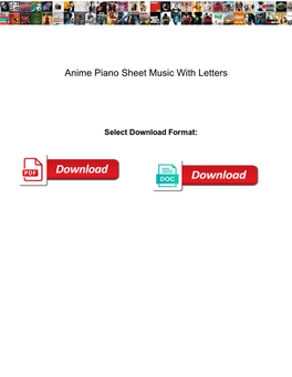 Anime Piano Sheet Music with Letters