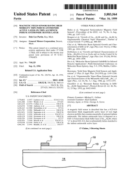 United States Patent (19) 11 Patent Number: 5,883,564 Partin (45) Date of Patent: *Mar 16, 1999